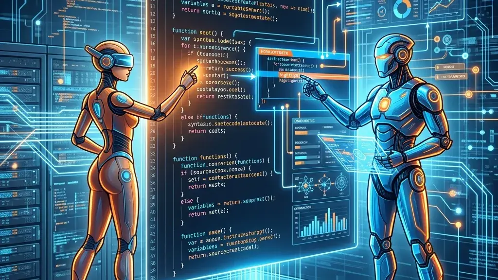 [Note: Fallback Ollama Cloud]

Jules, développeur concentré, regarde son écran où apparaît l’interface de l’Agent Critique : un tableau de code annoté avec des surlignages et des commentaires qui remettent en question ses propres implémentations.