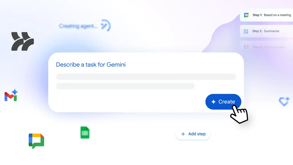[Note: Fallback Ollama Cloud]

Capture d’écran de l’interface de Google Workspace Studio affichant un tableau de bord d’automatisation : plusieurs blocs représentant des applications Google (Docs, Sheets, Gmail) reliés entre eux par des flèches, illustrant la création d’un flux de travail automatisé.